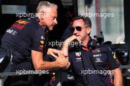 (L to R): Jonathan Wheatley (GBR) Red Bull Racing Team Manager with Christian Horner (GBR) Red Bull Racing Team Principal. 30.08.2019. Formula 1 World Championship, Rd 13, Belgian Grand Prix, Spa Francorchamps, Belgium, Practice Day.