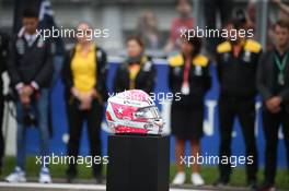 Anthoine Hubert Helmet. 01.09.2019. Formula 1 World Championship, Rd 13, Belgian Grand Prix, Spa Francorchamps, Belgium, Race Day.