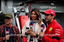 (L to R): Jacques Villeneuve (CDN) with Federica Masolin (ITA) Sky F1 Italia Presenter and Marc Gene (ESP) Ferrari Test Driver. 01.09.2019. Formula 1 World Championship, Rd 13, Belgian Grand Prix, Spa Francorchamps, Belgium, Race Day.