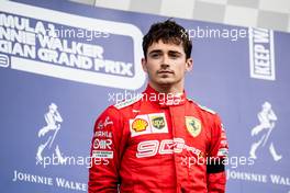 Race winner Charles Leclerc (MON) Ferrari on the podium. 01.09.2019. Formula 1 World Championship, Rd 13, Belgian Grand Prix, Spa Francorchamps, Belgium, Race Day.