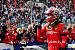 Race winner Charles Leclerc (MON) Ferrari celebrates in parc ferme. 01.09.2019. Formula 1 World Championship, Rd 13, Belgian Grand Prix, Spa Francorchamps, Belgium, Race Day.