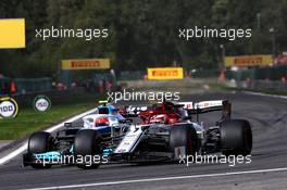 Kimi Raikkonen (FIN) Alfa Romeo Racing C38 and Robert Kubica (POL) Williams Racing FW42 battle for position. 01.09.2019. Formula 1 World Championship, Rd 13, Belgian Grand Prix, Spa Francorchamps, Belgium, Race Day.