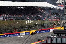 Max Verstappen (NLD) Red Bull Racing RB15 crashed at the start of the race. 01.09.2019. Formula 1 World Championship, Rd 13, Belgian Grand Prix, Spa Francorchamps, Belgium, Race Day.
