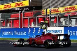 Pit board hung out for Charles Leclerc (MON) Ferrari SF90. 01.09.2019. Formula 1 World Championship, Rd 13, Belgian Grand Prix, Spa Francorchamps, Belgium, Race Day.