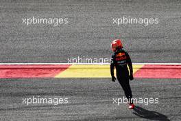Max Verstappen (NLD) Red Bull Racing crashed out at the start of the race. 01.09.2019. Formula 1 World Championship, Rd 13, Belgian Grand Prix, Spa Francorchamps, Belgium, Race Day.
