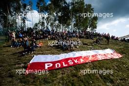 Circuit atmosphere - fans and a banner for Robert Kubica (POL) Williams Racing. 01.09.2019. Formula 1 World Championship, Rd 13, Belgian Grand Prix, Spa Francorchamps, Belgium, Race Day.