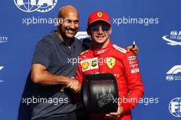 Charles Leclerc (MON) Ferrari receives the Pirelli Pole Position award. 31.08.2019. Formula 1 World Championship, Rd 13, Belgian Grand Prix, Spa Francorchamps, Belgium, Qualifying Day.