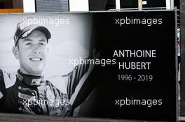 Circuit tribute to Anthoine Hubert. 01.09.2019. Formula 1 World Championship, Rd 13, Belgian Grand Prix, Spa Francorchamps, Belgium, Race Day.