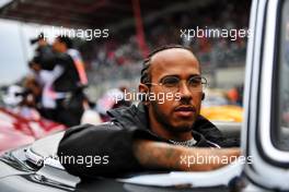 Lewis Hamilton (GBR) Mercedes AMG F1 on the drivers parade. 01.09.2019. Formula 1 World Championship, Rd 13, Belgian Grand Prix, Spa Francorchamps, Belgium, Race Day.