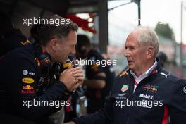 (L to R): Christian Horner (GBR) Red Bull Racing Team Principal with Dr Helmut Marko (AUT) Red Bull Motorsport Consultant. 01.09.2019. Formula 1 World Championship, Rd 13, Belgian Grand Prix, Spa Francorchamps, Belgium, Race Day.