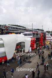 The paddock. 01.09.2019. Formula 1 World Championship, Rd 13, Belgian Grand Prix, Spa Francorchamps, Belgium, Race Day.