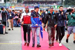 (L to R): Antonio Giovinazzi (ITA) Alfa Romeo Racing; Daniil Kvyat (RUS) Scuderia Toro Rosso; Alexander Albon (THA) Red Bull Racing; and George Russell (GBR) Williams Racing, on the drivers parade. 01.09.2019. Formula 1 World Championship, Rd 13, Belgian Grand Prix, Spa Francorchamps, Belgium, Race Day.