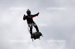 Franky Zapata (FRA) demonstrates the Zapata Flyboard. 01.09.2019. Formula 1 World Championship, Rd 13, Belgian Grand Prix, Spa Francorchamps, Belgium, Race Day.