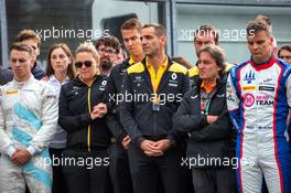 F1, F2, and F3 pay their respects to Anthoine Hubert - Cyril Abiteboul (FRA) Renault Sport F1 Managing Director. 01.09.2019. Formula 1 World Championship, Rd 13, Belgian Grand Prix, Spa Francorchamps, Belgium, Race Day.