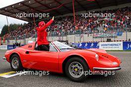Charles Leclerc (MON) Ferrari on the drivers parade. 01.09.2019. Formula 1 World Championship, Rd 13, Belgian Grand Prix, Spa Francorchamps, Belgium, Race Day.