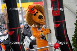 Max Verstappen (NLD) Red Bull Racing lion fan. 29.08.2019. Formula 1 World Championship, Rd 13, Belgian Grand Prix, Spa Francorchamps, Belgium, Preparation Day.