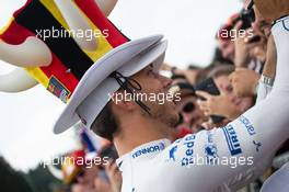 Pierre Gasly (FRA) Scuderia Toro Rosso sign autographs for the fans. 29.08.2019. Formula 1 World Championship, Rd 13, Belgian Grand Prix, Spa Francorchamps, Belgium, Preparation Day.