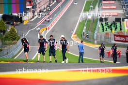 Lance Stroll (CDN) Racing Point F1 Team walks the circuit with the team. 29.08.2019. Formula 1 World Championship, Rd 13, Belgian Grand Prix, Spa Francorchamps, Belgium, Preparation Day.