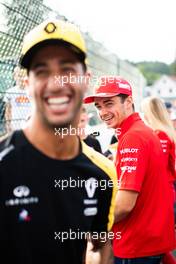 Charles Leclerc (MON) Ferrari and Daniel Ricciardo (AUS) Renault F1 Team. 29.08.2019. Formula 1 World Championship, Rd 13, Belgian Grand Prix, Spa Francorchamps, Belgium, Preparation Day.