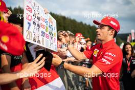 Charles Leclerc (MON) Ferrari signs autographs for the fans. 29.08.2019. Formula 1 World Championship, Rd 13, Belgian Grand Prix, Spa Francorchamps, Belgium, Preparation Day.