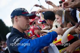 Daniil Kvyat (RUS) Scuderia Toro Rosso signs autographs for the fans. 29.08.2019. Formula 1 World Championship, Rd 13, Belgian Grand Prix, Spa Francorchamps, Belgium, Preparation Day.