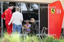 Corinna Schumacher (GER) and Mattia Binotto (ITA) Ferrari Team Principal  29.03.2019. Formula 1 World Championship, Rd 2, Bahrain Grand Prix, Sakhir, Bahrain, Practice Day