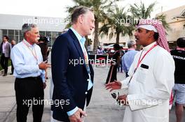 (L to R): Sean Bratches (USA) Formula 1 Managing Director, Commercial Operations with Sheikh Salman bin Isa Al-Khalifa (BRN) Chief Executive of Bahrain International Circuit. 29.03.2019. Formula 1 World Championship, Rd 2, Bahrain Grand Prix, Sakhir, Bahrain, Practice Day