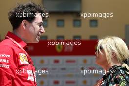 Mattia Binotto (ITA) Ferrari Team Principal and Corinna Schumacher (GER) 29.03.2019. Formula 1 World Championship, Rd 2, Bahrain Grand Prix, Sakhir, Bahrain, Practice Day