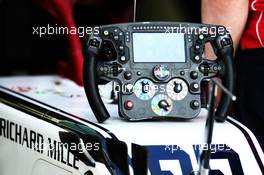Alfa Romeo Racing C38 steering wheel. 29.03.2019. Formula 1 World Championship, Rd 2, Bahrain Grand Prix, Sakhir, Bahrain, Practice Day