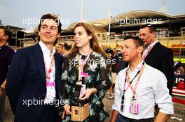 Princess Beatrice (GBR) (Centre) with Edoardo Mapelli Mozzi (Left) and Frankie Dettori (ITA) Jockey (Right). 31.03.2019. Formula 1 World Championship, Rd 2, Bahrain Grand Prix, Sakhir, Bahrain, Race Day.