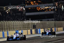 George Russell (GBR) Williams Racing FW42 leads team mate Robert Kubica (POL) Williams Racing FW42. 31.03.2019. Formula 1 World Championship, Rd 2, Bahrain Grand Prix, Sakhir, Bahrain, Race Day.