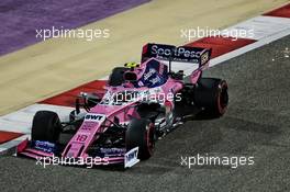 Lance Stroll (CDN) Racing Point F1 Team RP19 with a broken front wing. 31.03.2019. Formula 1 World Championship, Rd 2, Bahrain Grand Prix, Sakhir, Bahrain, Race Day.