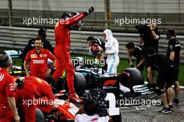 Charles Leclerc (MON) Ferrari celebrates his pole position in qualifying parc ferme. 30.03.2019. Formula 1 World Championship, Rd 2, Bahrain Grand Prix, Sakhir, Bahrain, Qualifying Day.