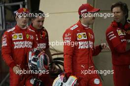 Charles Leclerc (MON) Ferrari SF90 and Sebastian Vettel (GER) Ferrari. 30.03.2019. Formula 1 World Championship, Rd 2, Bahrain Grand Prix, Sakhir, Bahrain, Qualifying Day.