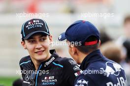 (L to R): George Russell (GBR) Williams Racing with Alexander Albon (THA) Scuderia Toro Rosso on the drivers parade. 31.03.2019. Formula 1 World Championship, Rd 2, Bahrain Grand Prix, Sakhir, Bahrain, Race Day.