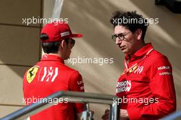 (L to R): Charles Leclerc (MON) Ferrari with Mattia Binotto (ITA) Ferrari Team Principal. 31.03.2019. Formula 1 World Championship, Rd 2, Bahrain Grand Prix, Sakhir, Bahrain, Race Day.