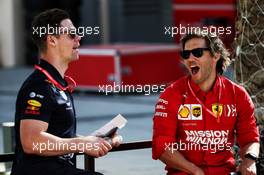 (L to R): Pyry Salmela (FIN) Red Bull Racing Personal Trainer with Antti Kontsas (FIN) Ferrari Personal Trainer. 28.03.2019. Formula 1 World Championship, Rd 2, Bahrain Grand Prix, Sakhir, Bahrain, Preparation Day.