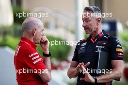 (L to R): Jock Clear (GBR) Ferrari Engineering Director with Jonathan Wheatley (GBR) Red Bull Racing Team Manager. 28.03.2019. Formula 1 World Championship, Rd 2, Bahrain Grand Prix, Sakhir, Bahrain, Preparation Day.