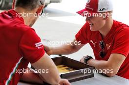 Mick Schumacher (GER) Prema Racing Formula Two Driver (Right). 28.03.2019. Formula 1 World Championship, Rd 2, Bahrain Grand Prix, Sakhir, Bahrain, Preparation Day.