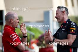 (L to R): Jock Clear (GBR) Ferrari Engineering Director with Jonathan Wheatley (GBR) Red Bull Racing Team Manager. 28.03.2019. Formula 1 World Championship, Rd 2, Bahrain Grand Prix, Sakhir, Bahrain, Preparation Day.