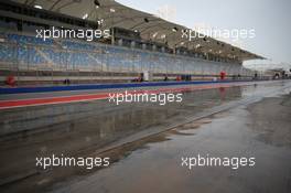 Rain stops the action at the track. 02.04.2019. Formula One Testing, Sakhir, Bahrain, Tueday.