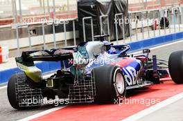 Alexander Albon (THA) Scuderia Toro Rosso STR14 rear wing sensor equipment. 02.04.2019. Formula One Testing, Sakhir, Bahrain, Tueday.