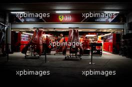 Ferrari pit garages at night. 15.11.2019. Formula 1 World Championship, Rd 20, Brazilian Grand Prix, Sao Paulo, Brazil, Practice Day.