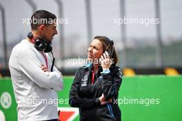 (L to R): Marc Harris (GBR) with Claire Williams (GBR) Williams Racing Deputy Team Principal. 17.11.2019. Formula 1 World Championship, Rd 20, Brazilian Grand Prix, Sao Paulo, Brazil, Race Day.
