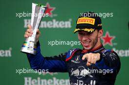 2nd place Pierre Gasly (FRA) Scuderia Toro Rosso STR14. 17.11.2019. Formula 1 World Championship, Rd 20, Brazilian Grand Prix, Sao Paulo, Brazil, Race Day.