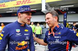 Race winner Max Verstappen (NLD) Red Bull Racing with Christian Horner (GBR) Red Bull Racing Team Principal. 17.11.2019. Formula 1 World Championship, Rd 20, Brazilian Grand Prix, Sao Paulo, Brazil, Race Day.