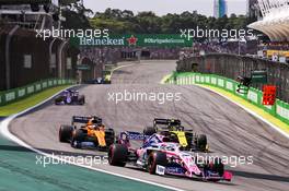 Sergio Perez (MEX) Racing Point F1 Team RP19. 17.11.2019. Formula 1 World Championship, Rd 20, Brazilian Grand Prix, Sao Paulo, Brazil, Race Day.