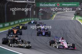 Romain Grosjean (FRA), Haas F1 Team and Sergio Perez (MEX), Racing Point  17.11.2019. Formula 1 World Championship, Rd 20, Brazilian Grand Prix, Sao Paulo, Brazil, Race Day.