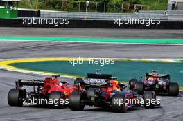 Sebastian Vettel (GER) Ferrari SF90 and Alexander Albon (THA) Red Bull Racing RB15 at the Safety Car restart. 17.11.2019. Formula 1 World Championship, Rd 20, Brazilian Grand Prix, Sao Paulo, Brazil, Race Day.