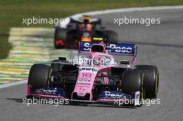Lance Stroll (CDN) Racing Point F1 Team RP19. 17.11.2019. Formula 1 World Championship, Rd 20, Brazilian Grand Prix, Sao Paulo, Brazil, Race Day.